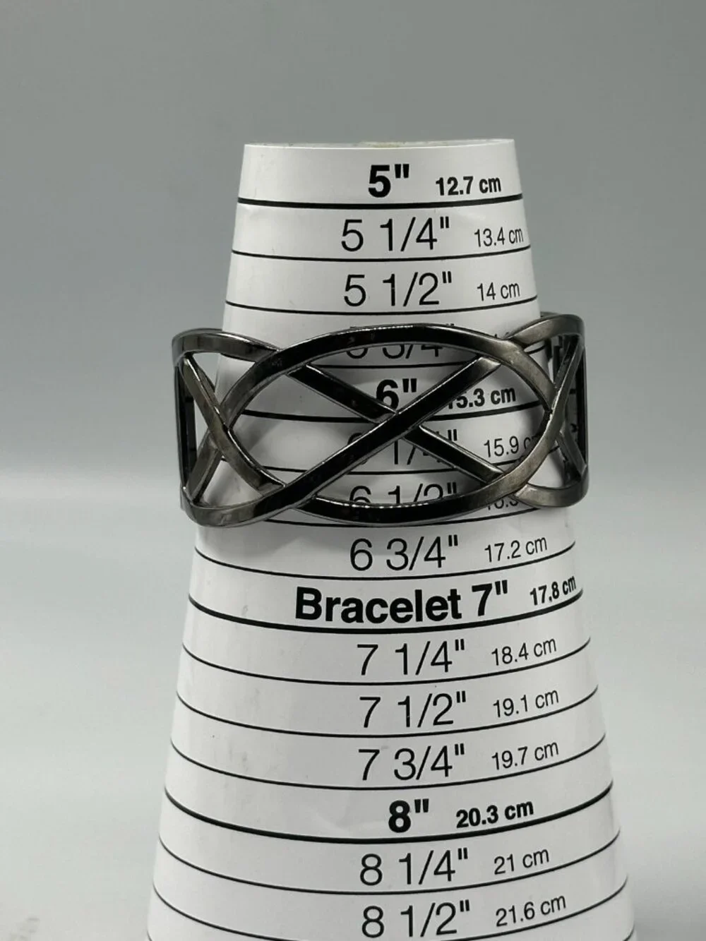 3/$30 Studio Time Watch Women Black Crystal Bezel Clamper Cuff Band 6.75